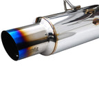 Invidia N1 Cat-Back Exhaust w/ Single Bead Blasted 101mm Ti Tip, 2015-2021 WRX & STi - Angle 7