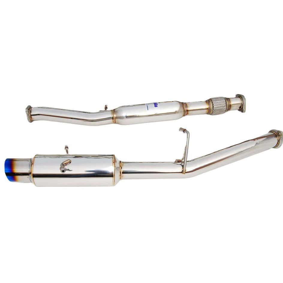 Invidia N1 Cat-Back Exhaust w/ Single-Layer 101mm Ti Tip, 2002-2007 WRX & 2004-2007 STi - Angle 2
