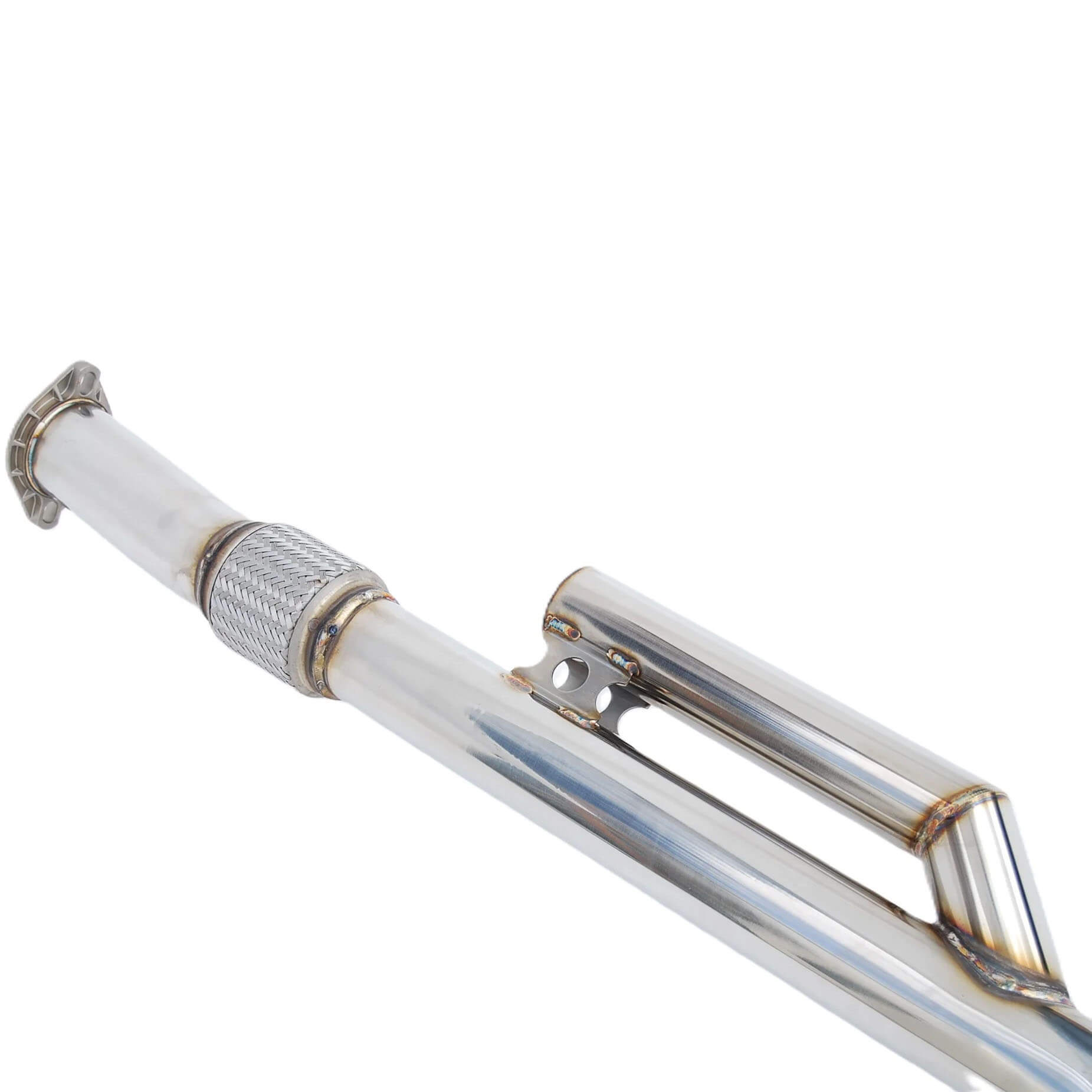 Invidia N1 Racing Cat-Back Exhaust System w/ Single 101mm Burnt Ti Tip, 2022-2026 WRX - Angle 4