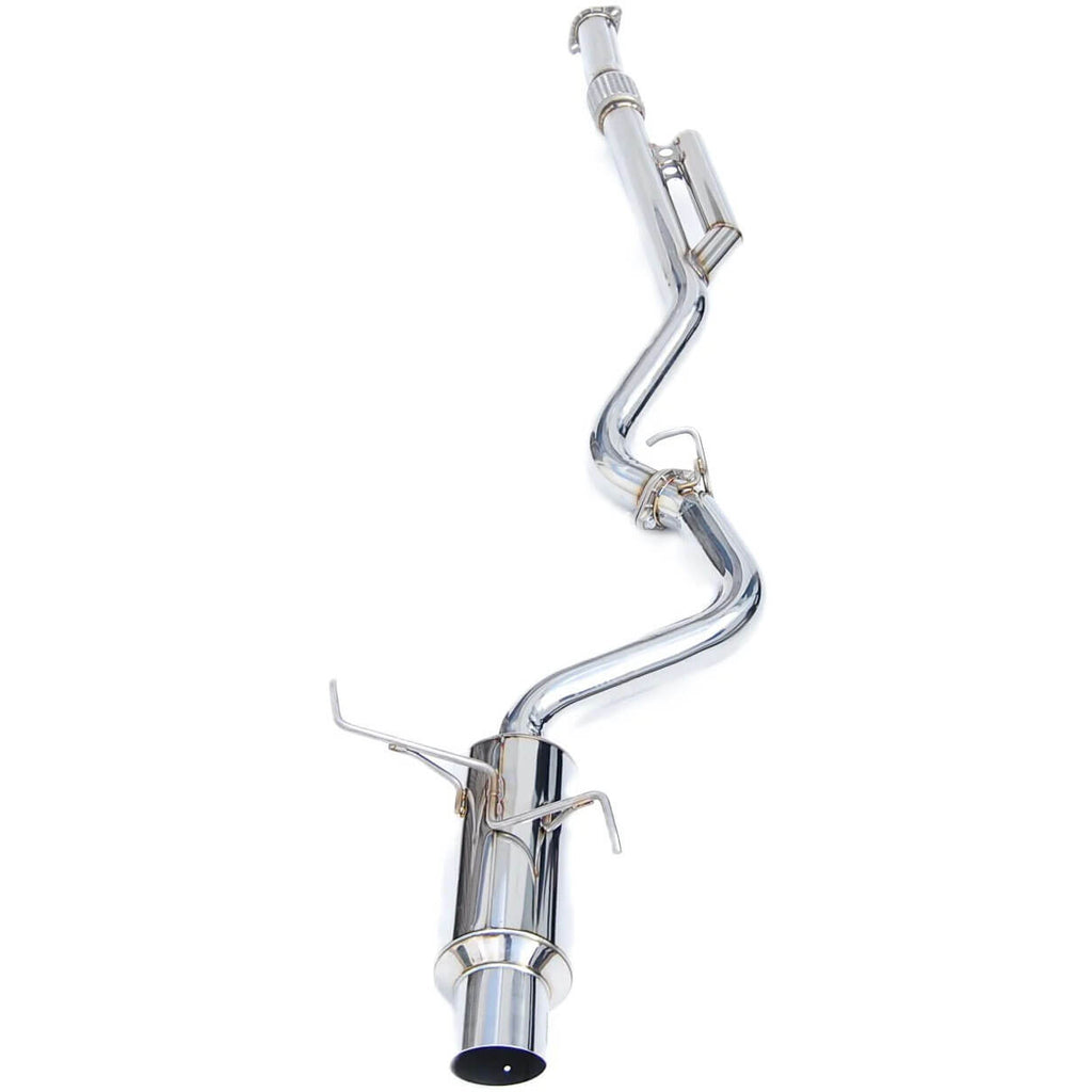 Invidia N1 Racing Cat-Back Exhaust System w/ Single 101mm SS Tip, 2022-2026 WRX - Angle 2