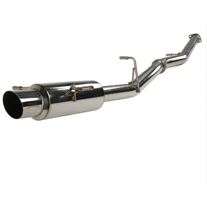 Invidia N1 Racing Cat-Back Exhaust w/ 101mm SS Tip, 2002-2007 WRX & 2004-2007 STi - Angle 2