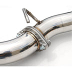 Invidia N1 Racing Cat-Back Exhaust w/ 101mm SS Tip, 2008-2014 WRX (Hatch) - Angle 3