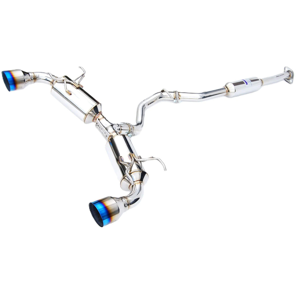 Invidia N2 Cat-Back Exhaust w/ Dual Single-Layer 101mm Ti Tips, 2013-2020 BRZ/FR-S/86 - Angle 2