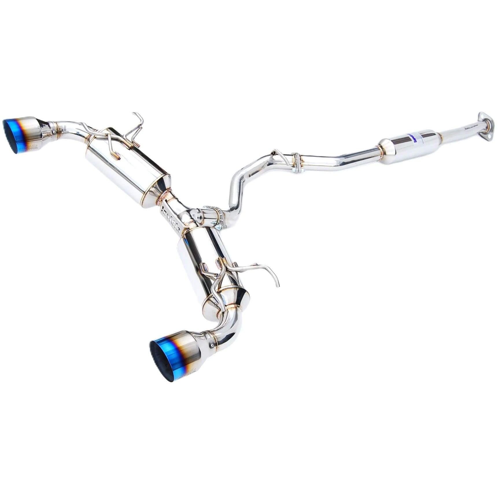 Invidia N2 Cat-Back Exhaust w/ Dual Single-Layer 101mm Ti Tips, 2013-2020 BRZ/FR-S/86 - Angle 2