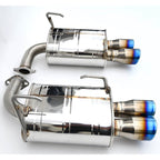 Invidia Q300 Axle-Back Exhaust System w/ Rolled 89mm Ti Tips, 2022-2026 WRX - Angle 3
