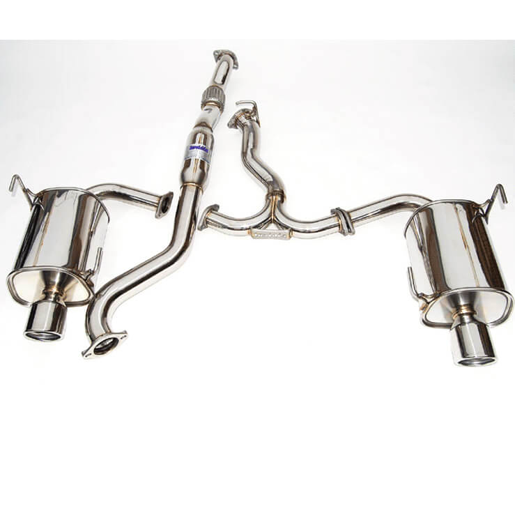 Invidia Q300 Cat-Back Dual Exhaust w/ Rolled 110mm SS Tips, 2008-2010 WRX (Sedan)