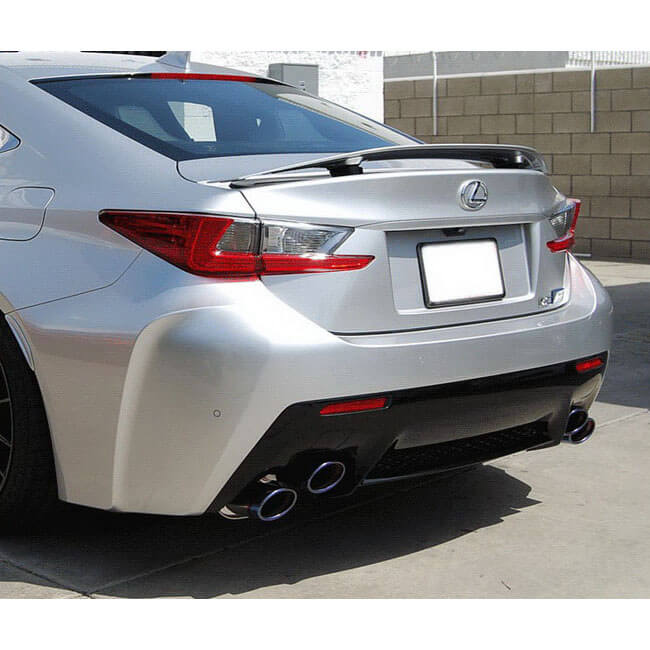 Invidia Q300 Cat-Back Exhaust System w/ Quad Rolled Ti Tips, 2014+ RCF - Angle 2