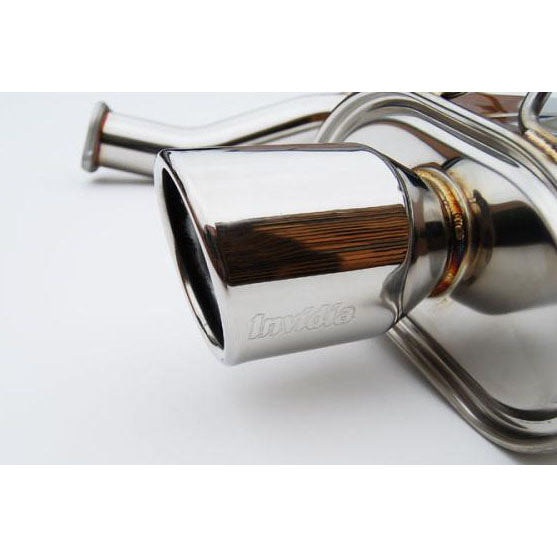 Invidia Q300 Cat-Back Exhaust System w/ Single 110mm SS Tip, 2000-2009 S2000 - Angle 3