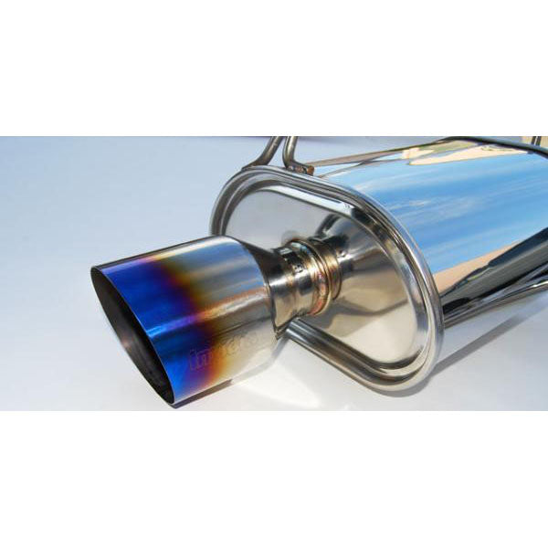Invidia Q300 Cat-Back Exhaust System w/ Single-Layer 101mm Ti Tips, 2000-2009 S2000 - Angle 2