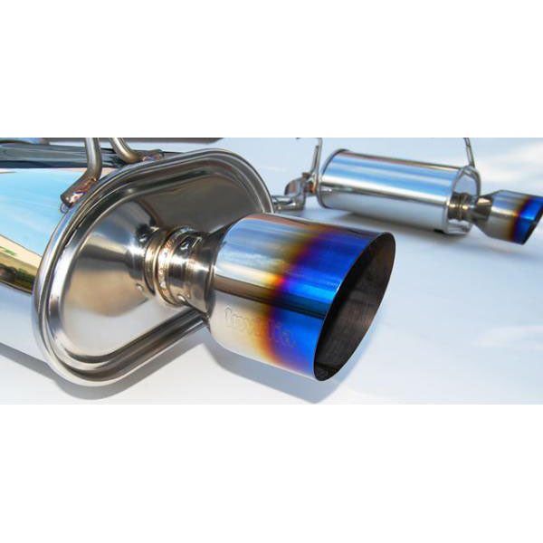 Invidia Q300 Cat-Back Exhaust System w/ Single-Layer 101mm Ti Tips, 2000-2009 S2000 - Angle 3