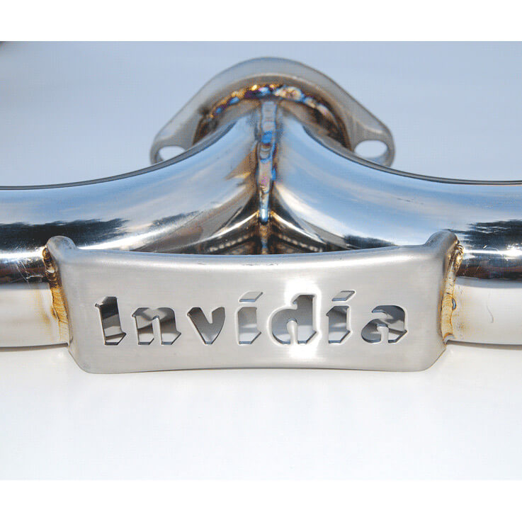 Invidia Q300 Cat-Back Exhaust System w/ Single-Layer 101mm Ti Tips, 2000-2009 S2000 - Angle 4