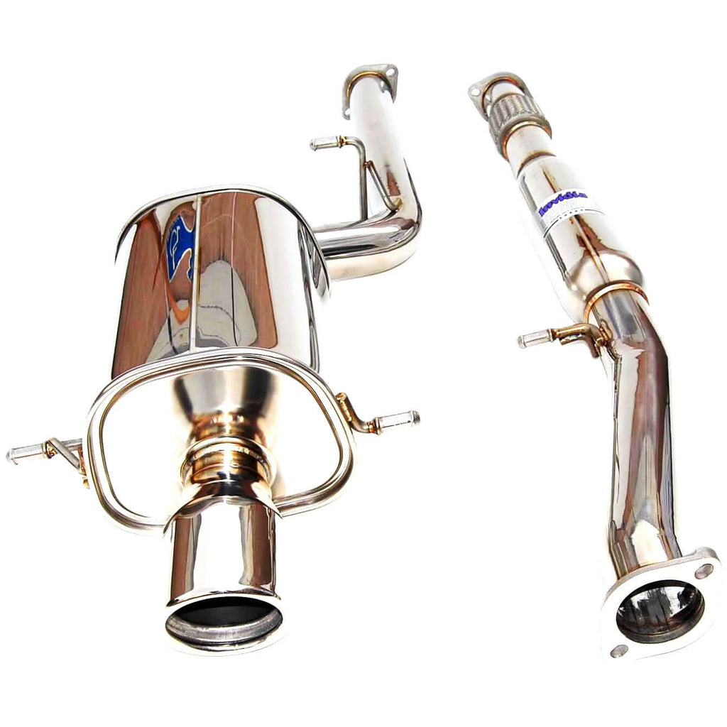 Invidia Q300 Cat-Back Exhaust System w/ Single Rolled 110mm SS Tip, 2002-2007 WRX & 2004-2007 STi