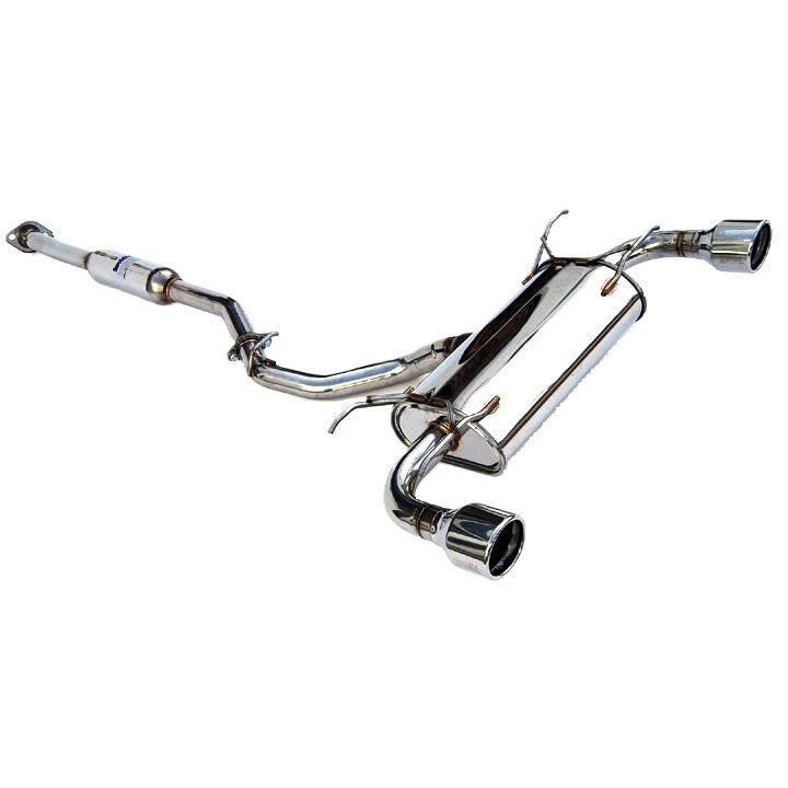 Invidia Q300 Cat-Back Exhaust w/ Dual Rolled 101mm SS Tips, 2013-2020 BRZ/FR-S/86 - Angle 2