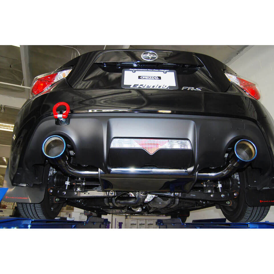 Invidia Q300 Cat-Back Exhaust w/ Dual Rolled 101mm Ti Tips, 2013-2020 BRZ/FR-S/86 - Angle 3