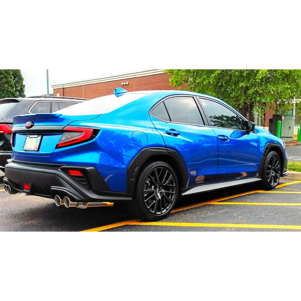 Invidia Q300 Cat-Back Exhaust w/ Quad 110mm SS Tips, 2022-2026 WRX - Angle 6