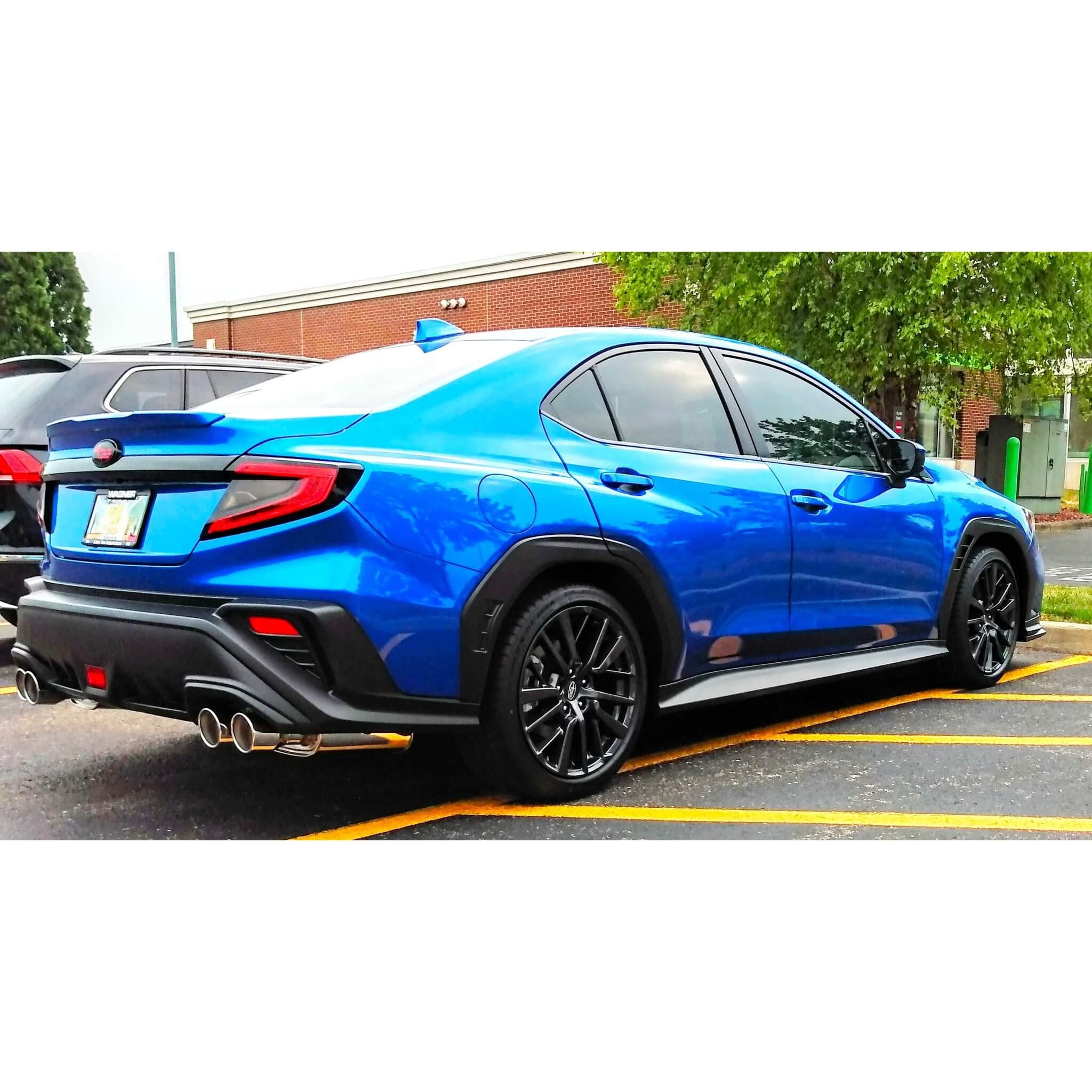 Invidia Q300 Cat-Back Exhaust w/ Quad 110mm SS Tips, 2022-2026 WRX - Angle 6