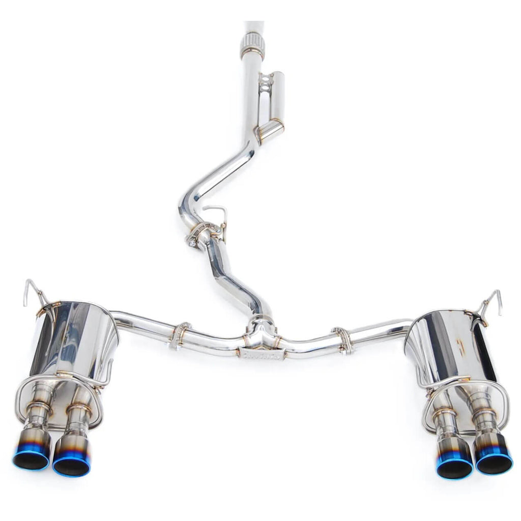 Invidia Q300 Cat-Back Exhaust w/ Quad Burnt 110mm Ti Tips, 2022-2026 WRX