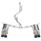 Invidia Q300 Cat-Back Exhaust w/ Quad Burnt 110mm Ti Tips, 2022-2026 WRX