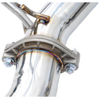 Invidia Q300 Cat-Back Exhaust w/ Quad Burnt 110mm Ti Tips, 2022-2026 WRX - Angle 5