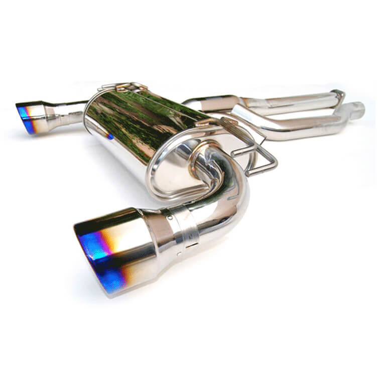 Invidia Q300 Cat-Back Exhaust w/ Single Rolled 110mm Ti Tips, 2008-2015 EVO X