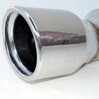 Invidia Q300 Single Muffler Cat-Back Exhaust w/ Rolled 110mm SS Tip, 2008-2010 WRX (Hatch) - Angle 2