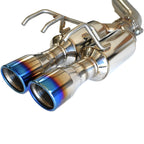 Invidia R400 Cat-Back Exhaust System w/ Dual Rolled 110mm Ti Tips, 2023-2025 GR Corolla - Angle 4