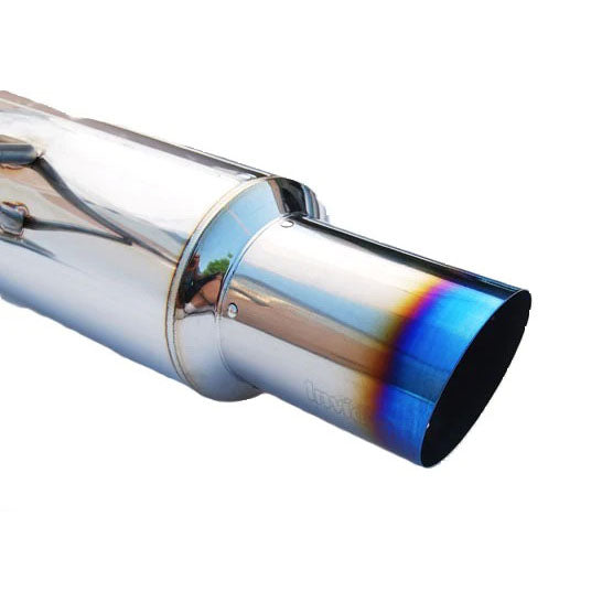 Invidia Racing Racing Cat-Back Exhaust System w/ Single 110mm Ti Tip, 2015-2021 WRX & STi - Angle 2