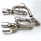Invidia Twin Loop Axle-Back Exhaust System w/ Single-Layer 89mm SS Tips, 2022-2026 WRX - Angle 2