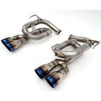 Invidia Twin Loop Axle-Back Exhaust System w/ Single-Layer 89mm Ti Tips, 2022-2026 WRX - Angle 2