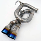 Invidia Twin Loop Axle-Back Exhaust System w/ Single-Layer 89mm Ti Tips, 2022-2026 WRX - Angle 3