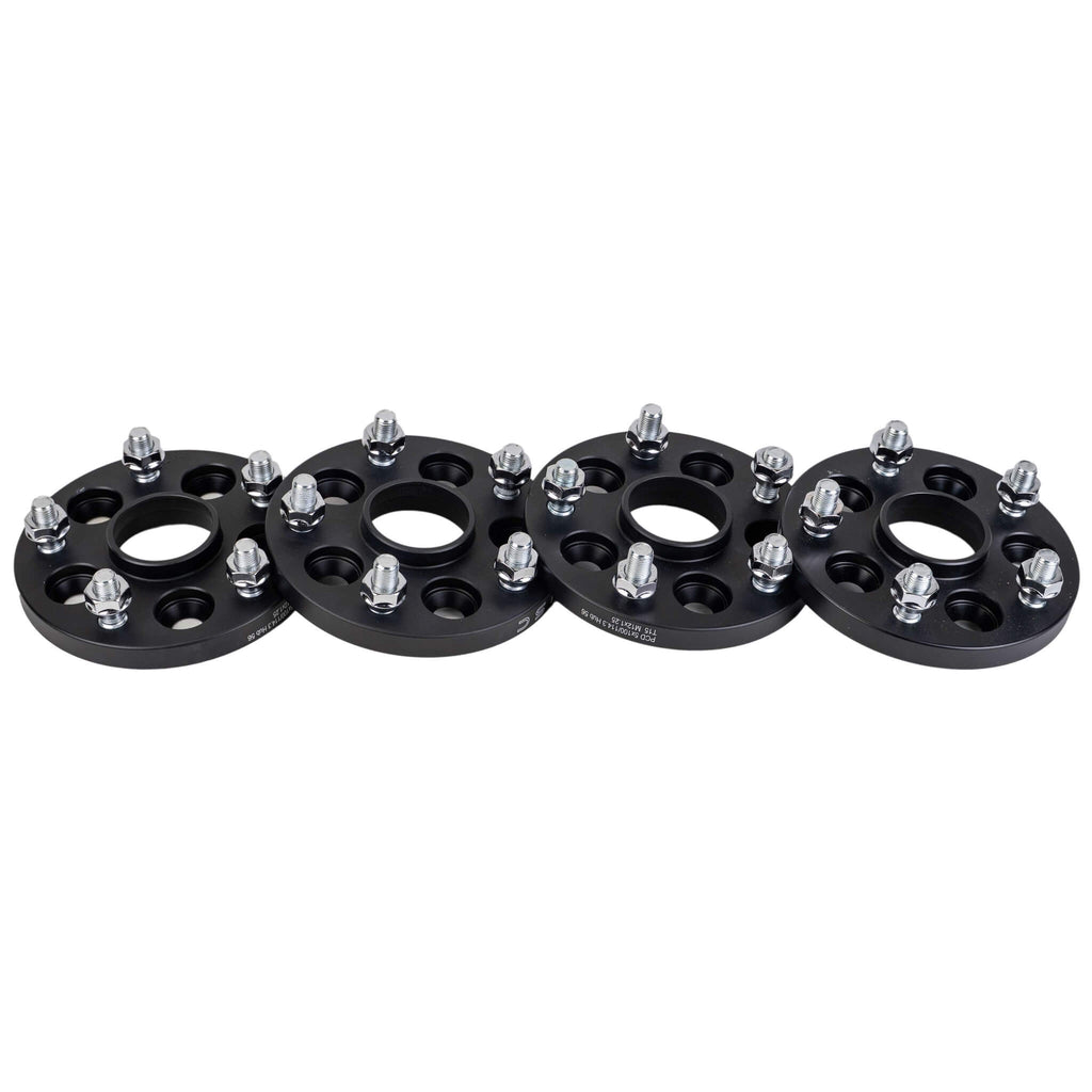 ISC Wheel Adapters (5x100 > 5x114, 15mm, Set/4, Black), 2002-2014 WRX & 2004 STi