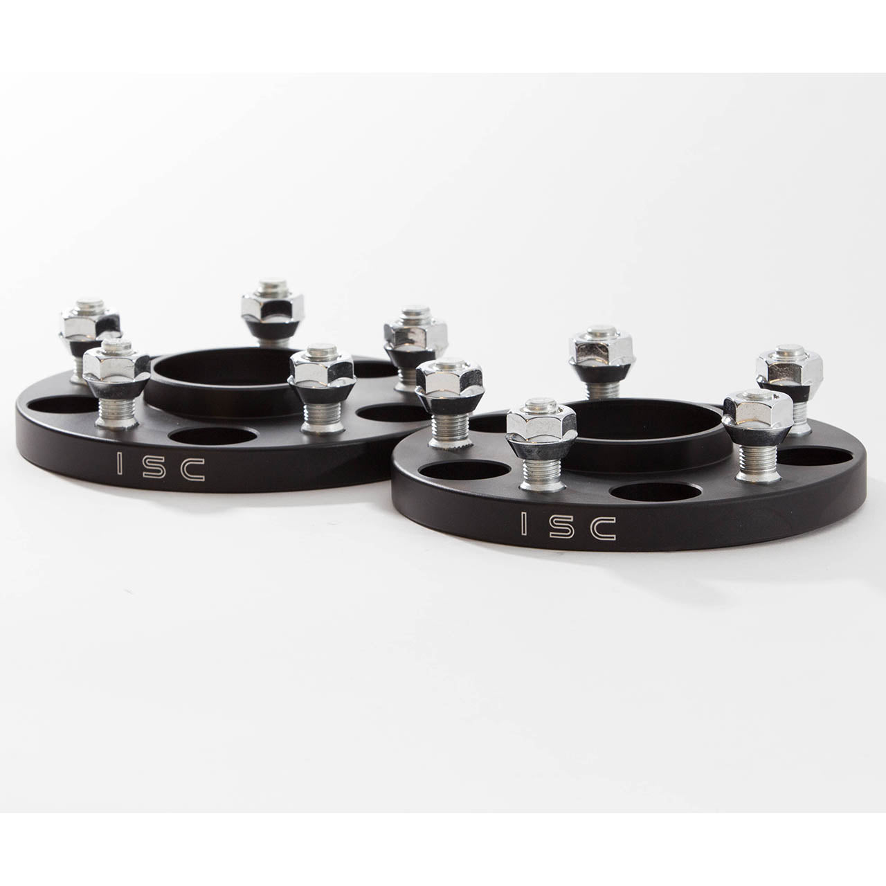 ISC Wheel Spacers (15mm, 5x100, Hub Centric, Black, Pair/2), 2002-2014 WRX & 2004 STi