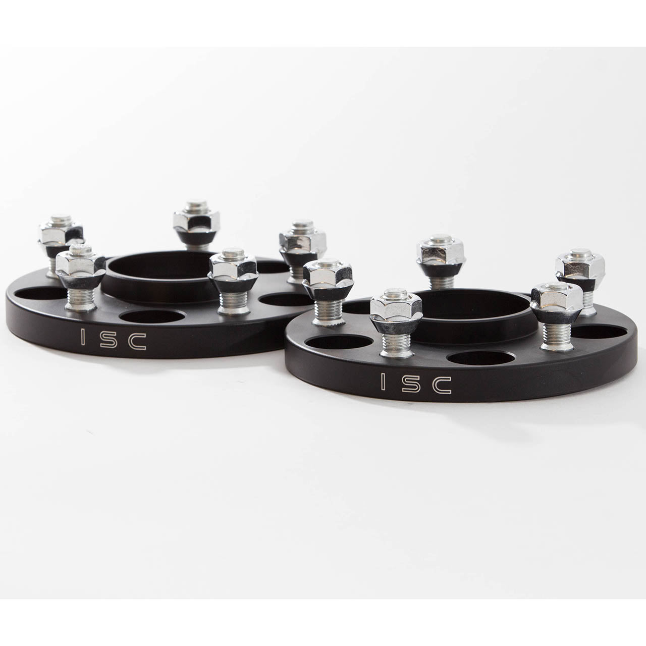 ISC Wheel Spacers (15mm, 5x114.3, Hub Centric, Black, Pair/2), 2005-2021 STi & 2015-2021 WRX