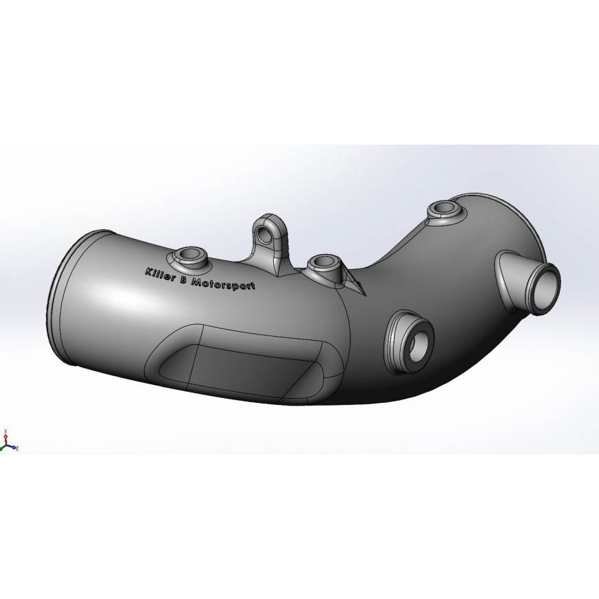 Killer B Cast Aluminum Turbo Inlet (84mm For FP Turbos), 2002-2007 WRX & 2004-2021 STi - Angle 6