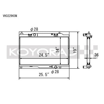 Koyo 36mm Hyper Core + NFLO Triple Pass Radiator, 2014-2019 Fiesta ST