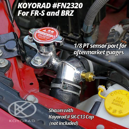 Koyo Aluminum Filler Neck, 2013-2020 BRZ/FR-S/86 - Angle 2