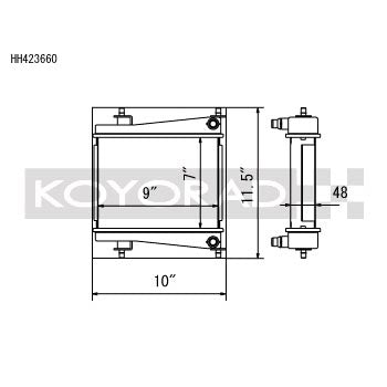 Koyo Aluminum Racing Radiator, 2020-2021 GR Supra (A90) - Angle 2
