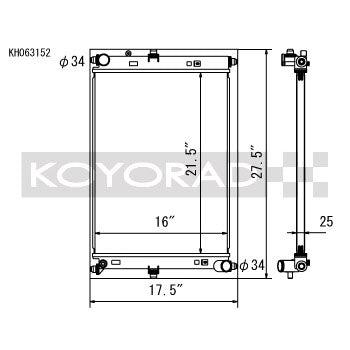 Koyo Aluminum Racing Radiator, 2016-2019 MX-5 Miata