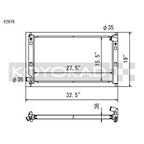 Koyo V-Core Polished Aluminum Radiator, 2008-2015 EVO X - Angle 2