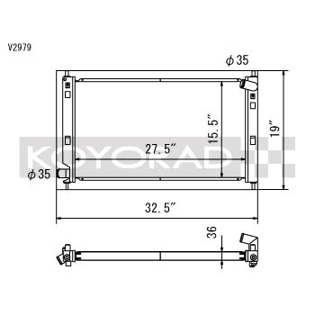 Koyo V-Core Polished Aluminum Radiator, 2008-2015 EVO X - Angle 2