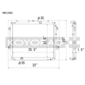 Koyo VH Series Aluminum Radiator, 2010-2019 Toyota 4Runner 5th Generation