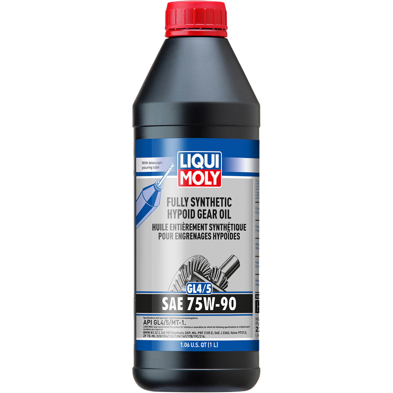 LIQUI MOLY Fully Synthetic Hypoid Gear Oil (GL4/5) 75W90 (1 Liter)