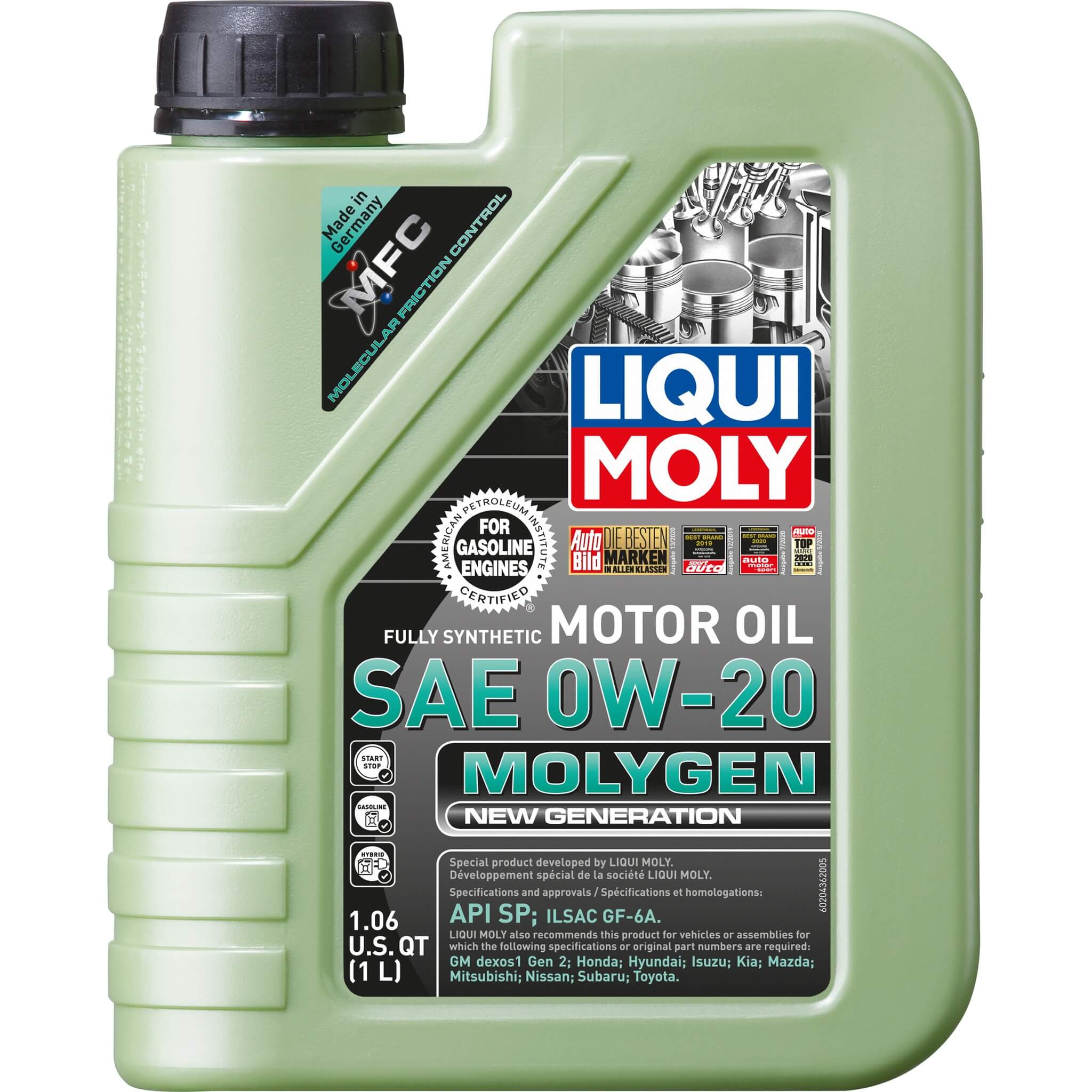 LIQUI MOLY Molygen New Generation Engine Oil (0W-20, 1 Liter)