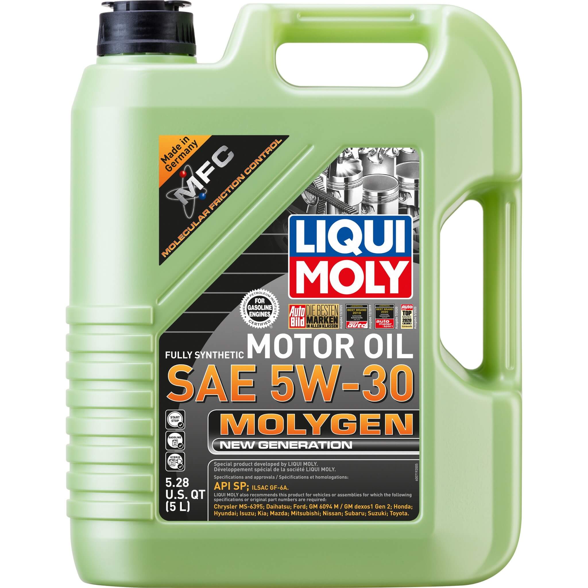 LIQUI MOLY Molygen New Generation Engine Oil (5W-30, 5 Liters)