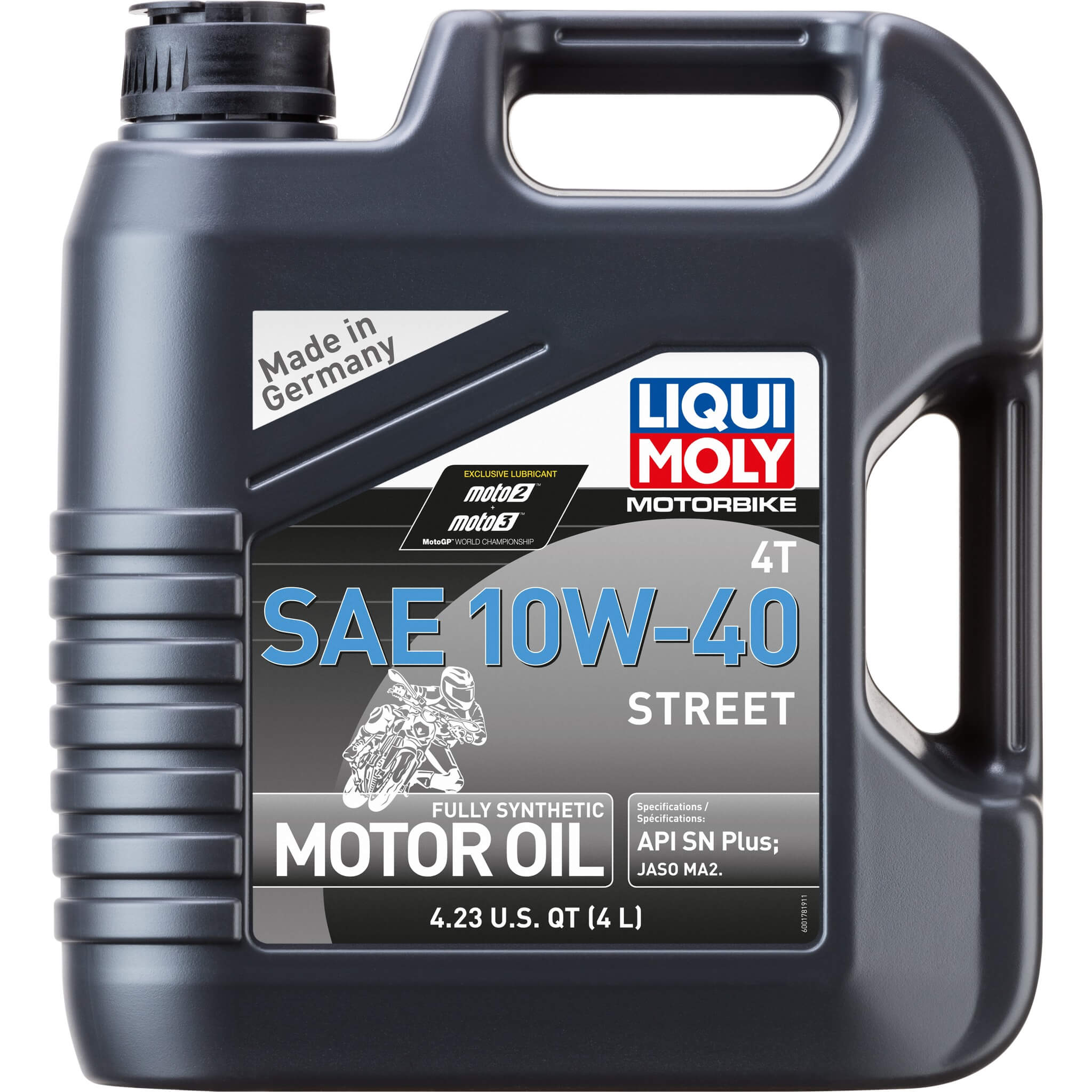 LIQUI MOLY Motorbike 4T 4-Stroke Street Engine Oil (10W-40, 4 Liters)
