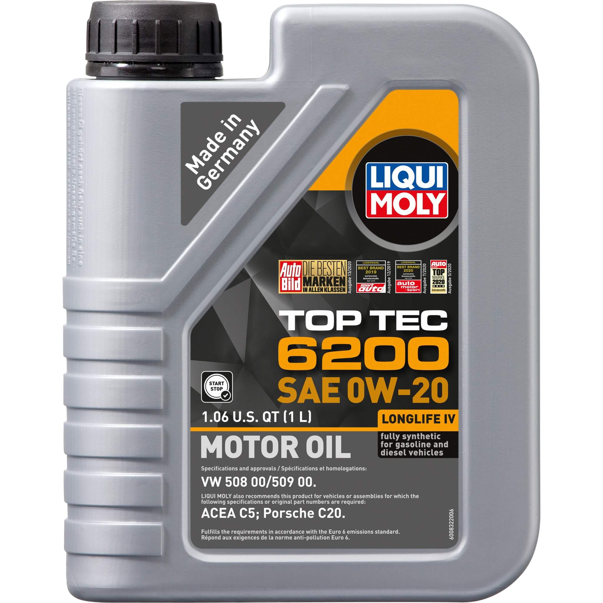 LIQUI MOLY Top Tec 6200 Engine Oil (0W-20, 1 Liter)