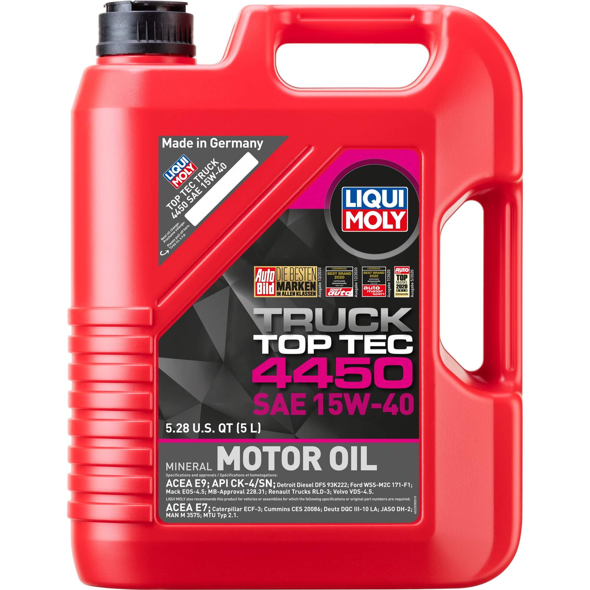 LIQUI MOLY Top Tec Truck 4450 Engine Oil (15W-40, 5 Liters)