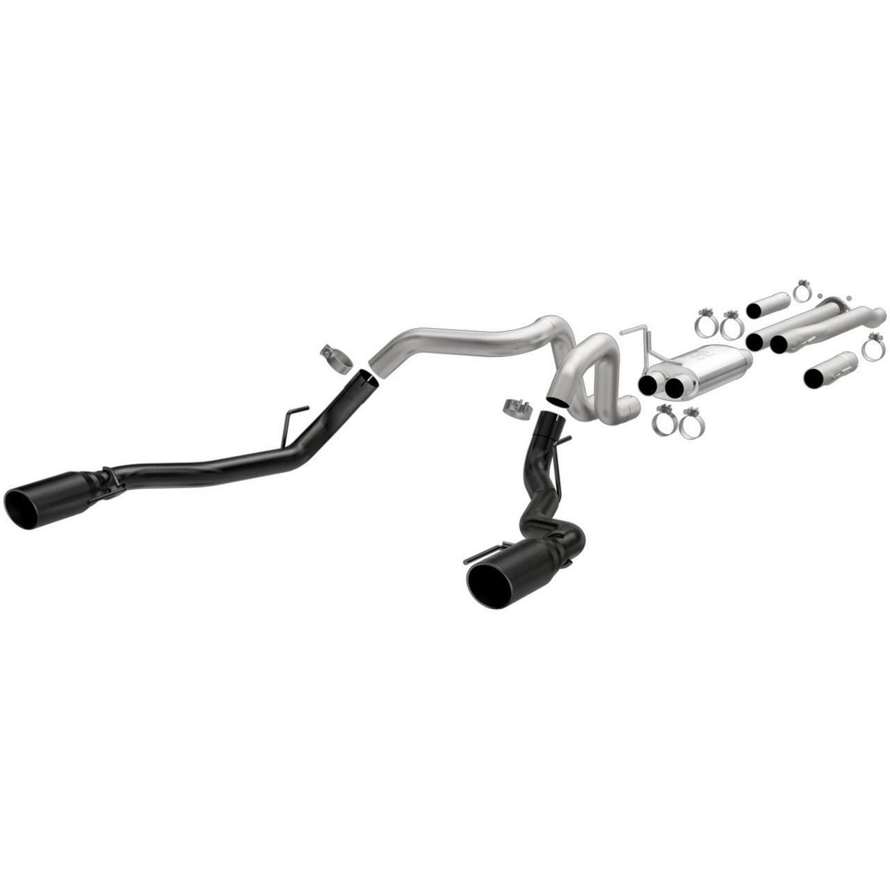 Magnaflow Cat-Back Exhaust System w/ Dual 3in Black Tips, 2017-2020 F-150 Raptor