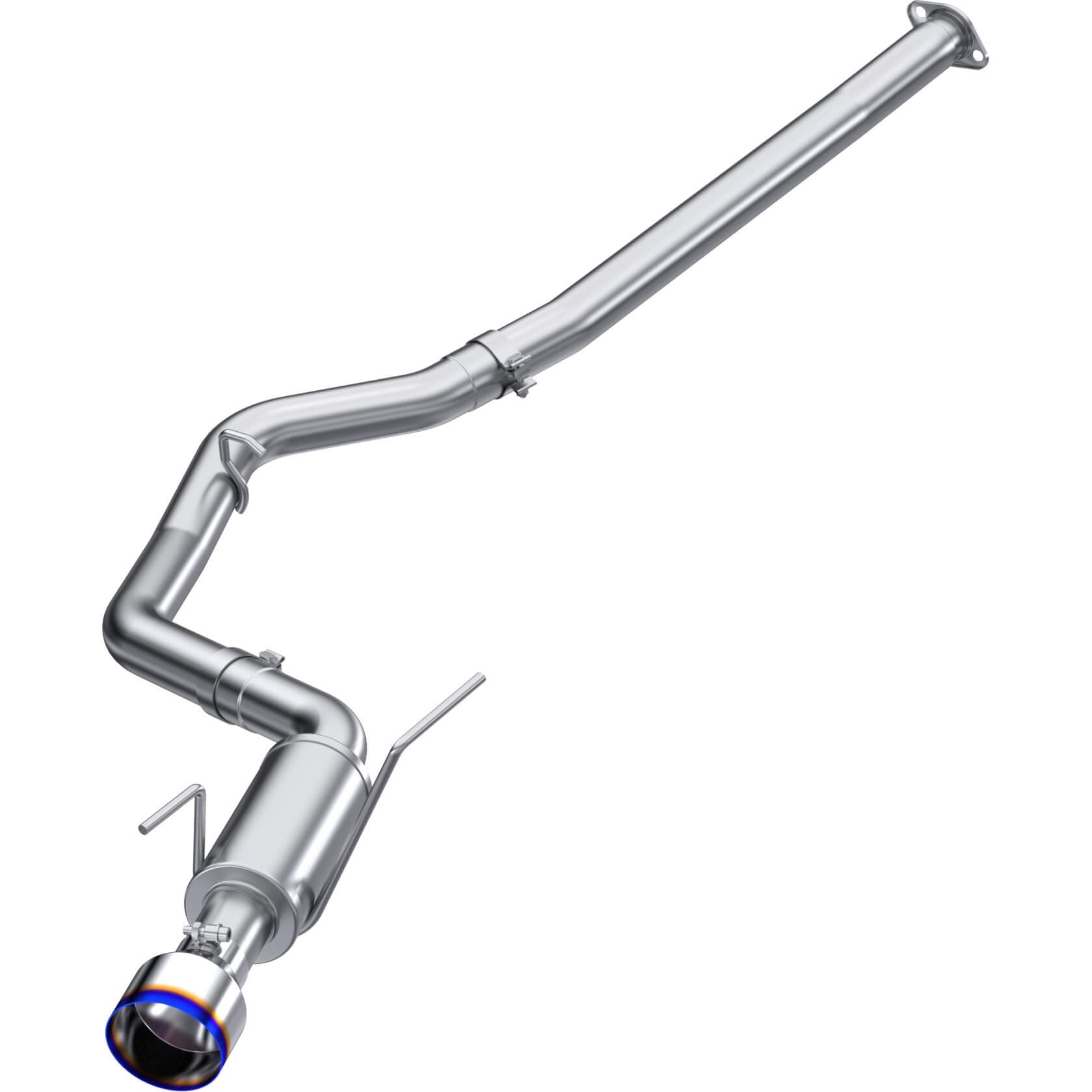 MBRP 3in Cat-Back Exhaust System (304SS w/ Single Burnt SS Tip), 2015-2021 WRX & STi