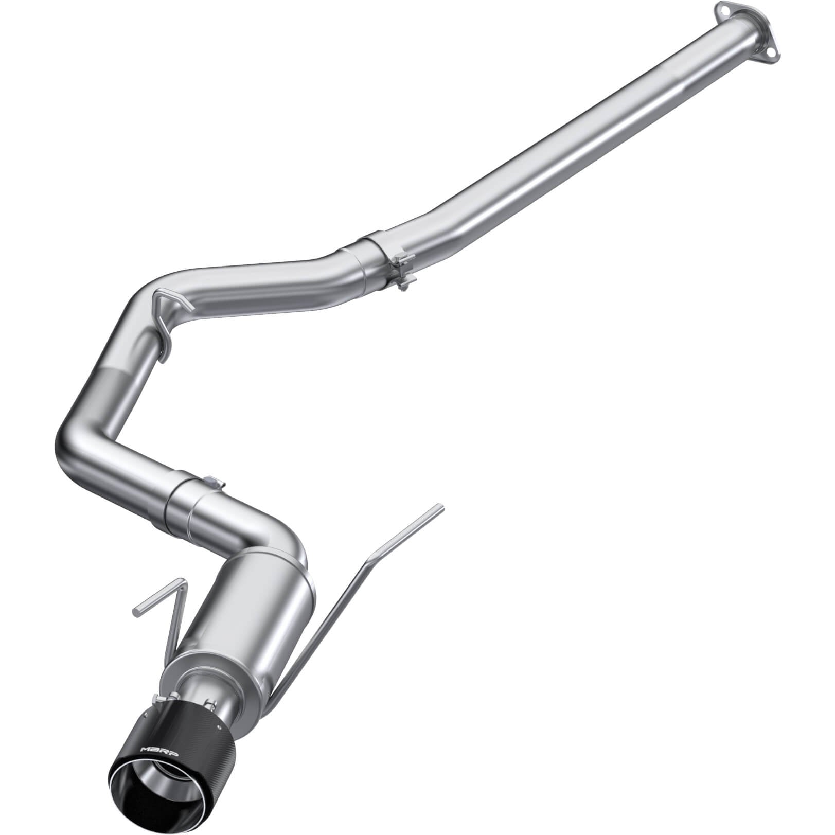 MBRP 3in Cat-Back Exhaust System (304SS w/ Single Carbon Fiber Tip), 2015-2021 WRX & STi